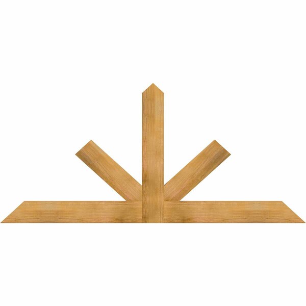 Ekena Millwork Saratoga Rough Sawn Timber Gable Bracket, Western Red Cedar, 84"W x 38"H x 2"D x 6"F, 11/12 Pitch GBW084X38X0206SAR00RWR - main